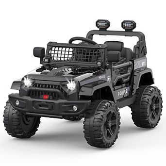 12V Kid Ride-on Truck with Remote Control,Electric Car with Spring Suspension,LED Lights & Bluetooth