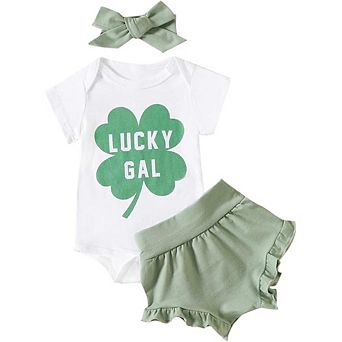 Baby Girls Lucky St. Patrick's Day Outfit Set