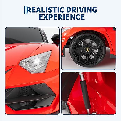12v Licensed Lamborghini Ride on Car Electric Sports Car with Remote Control, LED Headlights