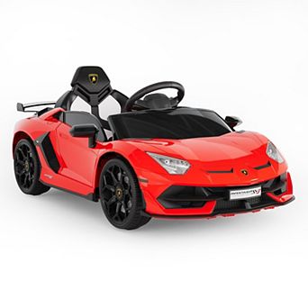 12v Licensed Lamborghini Ride on Car Electric Sports Car with Remote Control, LED Headlights