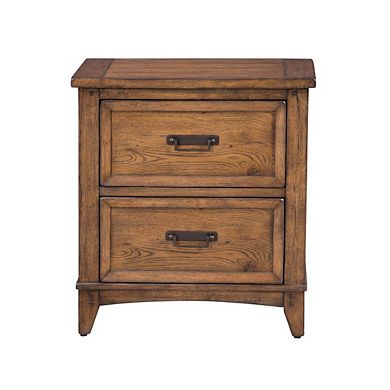 Oakdale 2-Drawer Nightstand - Honey Oak