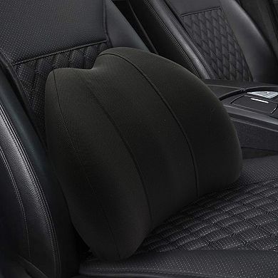 Cheer Collection Memory Foam Lumbar Support Pillow with Adjustable Strap and Washable Cover