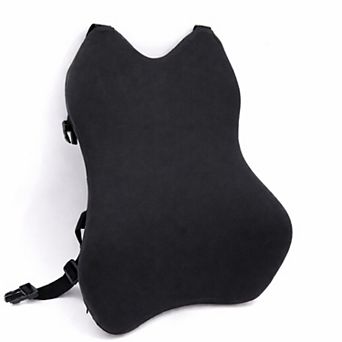 Cheer Collection Memory Foam Lumbar Support Pillow with Adjustable Straps and Washable Cover