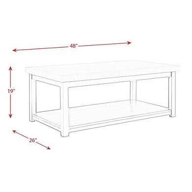 Picket House Furnishings Caleb Coffee Table Marble Top