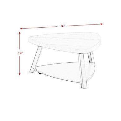 Picket House Furnishings Lena White Marble Top Coffee Table