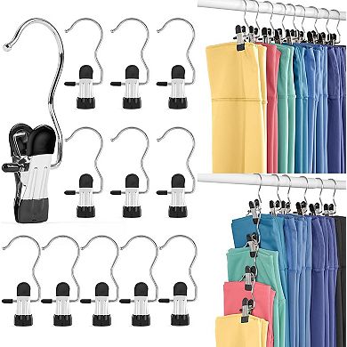 HOUSE DAY Legging Hanger Organizer with Rubber-Coated Clips for Yoga Pants, Workout Sets, Hats