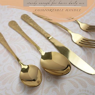 Modern Embossed Vintage Carved Flatware Cutlery