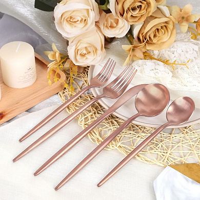 Rose Gold Satin Finished Flatware Cutlery