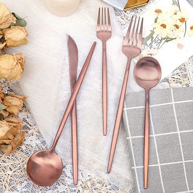 Rose Gold Satin Finished Flatware Cutlery