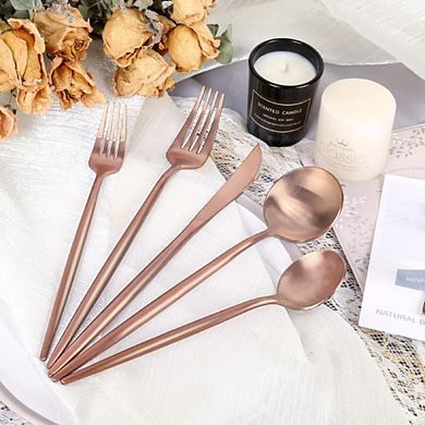 Rose Gold Satin Finished Flatware Cutlery
