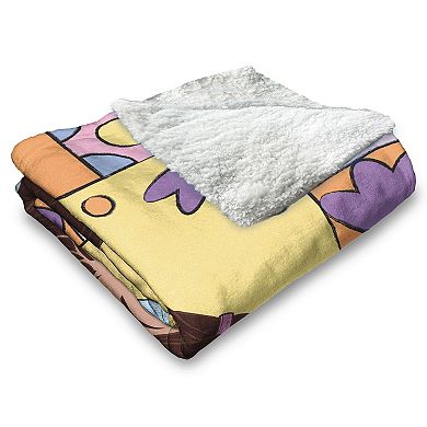 Nickelodeon Dora the Explorer Running Dora Silk Touch Sherpa Throw 50 x 60 inches