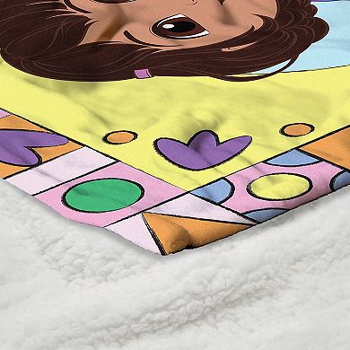 Nickelodeon Dora the Explorer Running Dora Silk Touch Sherpa Throw 50 x 60 inches