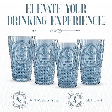 Vintage Shatterproof BPA-Free Drinking Glasses