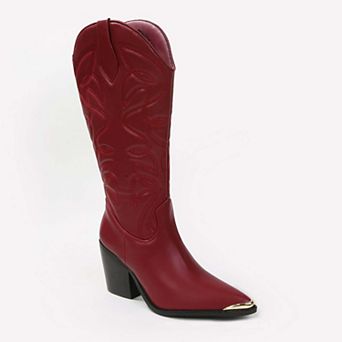 Kate Metal Toe Cap Knee High Western Boot