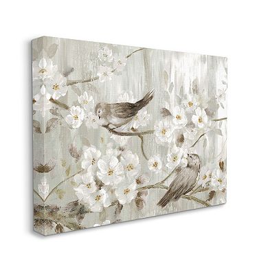 Stupell Home Decor Birds on Spring Blossom Tree Branches Canvas Wall Art