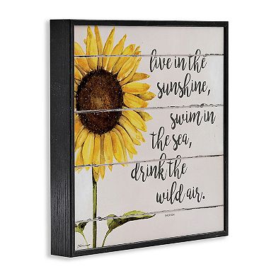 Stupell Home Decor Live In Sunshine Drink Wild Air Framed Wall Art