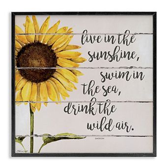 Stupell Home Decor Live In Sunshine Drink Wild Air Framed Wall Art
