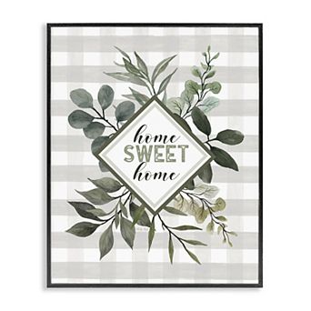 Stupell Home Decor Home Sweet Home Phrase Framed Wall Art