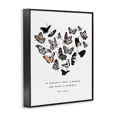 Stupell Home Decor Butterfly Heart Framed Wall Art