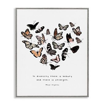 Stupell Home Decor Butterfly Heart Framed Wall Art