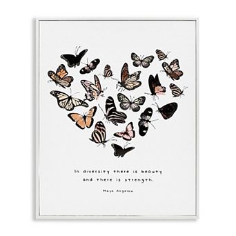 Stupell Home Decor Butterfly Heart Framed Wall Art