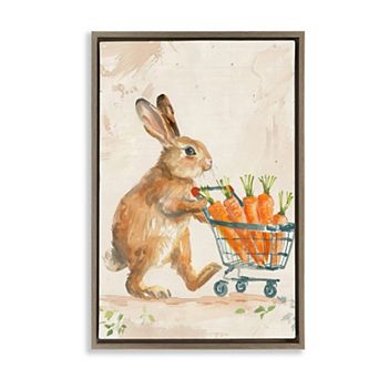 Stupell Home Decor Carrot Connoisseur Rabbit Framed Wall Art