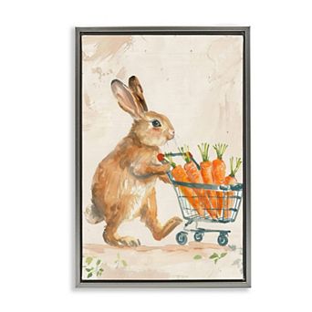 Stupell Home Decor Carrot Connoisseur Rabbit Framed Wall Art