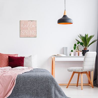 Stupell Home Decor Rustic Hello Spring Canvas Wall Art