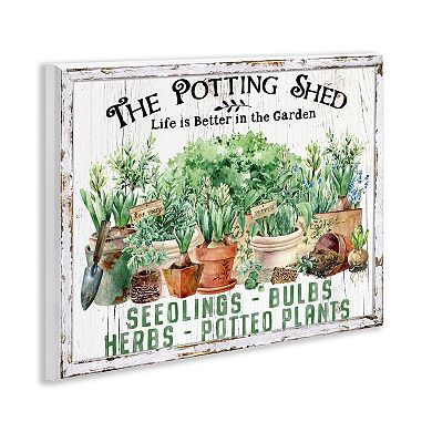 Stupell Home Decor Farmhouse Potting Shed Plaque Wall Art