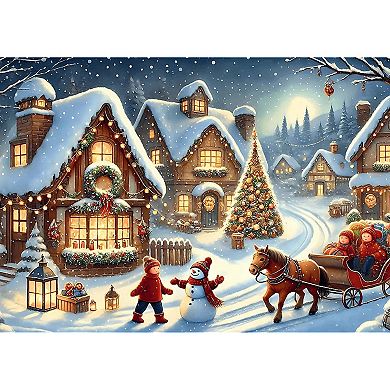 Trefl Red Holiday Sleigh 1000 Piece Puzzle