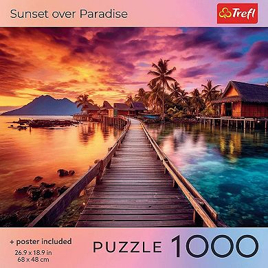 Trefl Red Sunset in the Maldives 1000 Piece Puzzle