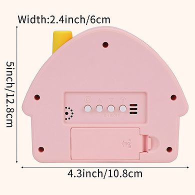 House Shape Multifunctional Alarm Clock, Backlight, Three Alarms, Snooze Function 4.3"x2.4"x5.0"