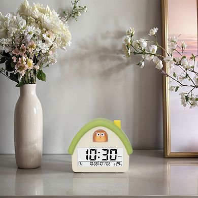 House Shape Multifunctional Alarm Clock, Backlight, Three Alarms, Snooze Function 4.3"x2.4"x5.0"