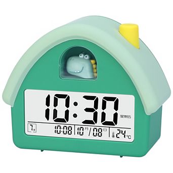House Shape Multifunctional Alarm Clock, Backlight, Three Alarms, Snooze Function 4.3"x2.4"x5.0"