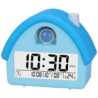 House Shape Multifunctional Alarm Clock, Backlight, Three Alarms, Snooze Function 4.3"x2.4"x5.0"