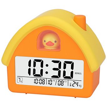 House Shape Multifunctional Alarm Clock, Backlight, Three Alarms, Snooze Function 4.3"x2.4"x5.0"