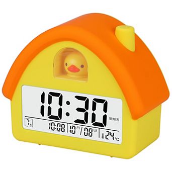 House Shape Multifunctional Alarm Clock, Backlight, Three Alarms, Snooze Function 4.3"x2.4"x5.0"