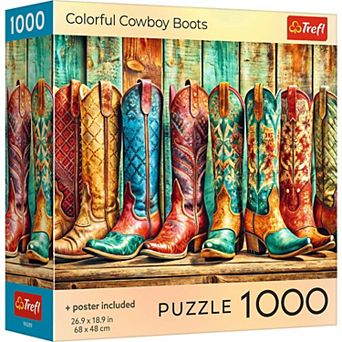Trefl Red Colorful Cowboy Boots 1000 pc Puzzle