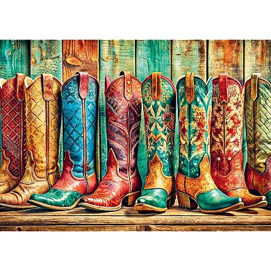 Trefl Red Colorful Cowboy Boots 1000 Piece Puzzle