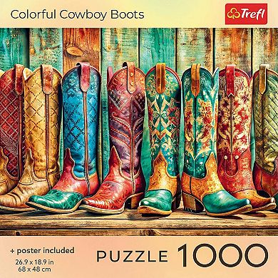 Trefl Red Colorful Cowboy Boots 1000 Piece Puzzle