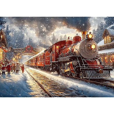 Trefl Red Holiday Train 1000 Piece Puzzle