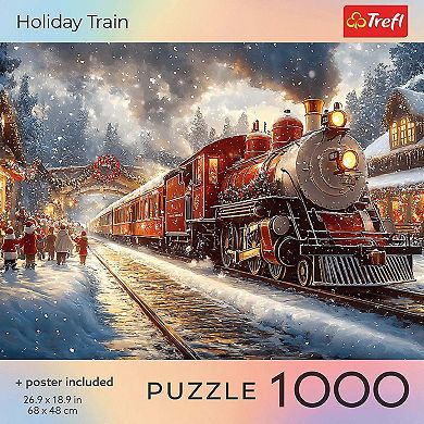 Trefl Red Holiday Train 1000 Piece Puzzle