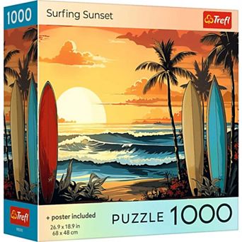 Trefl Red Surfing Sunset 1000 pc Puzzle