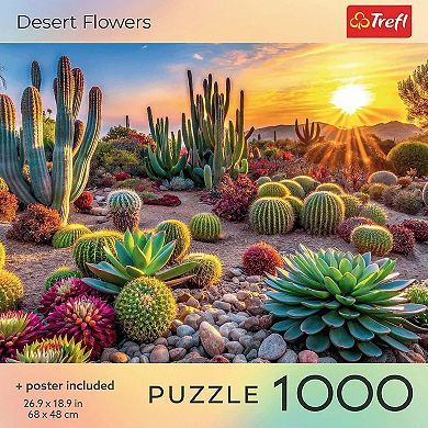Trefl Red Desert Flowers 1000 Piece Puzzle