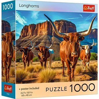 Trefl Red Longhorns 1000 pc Puzzle