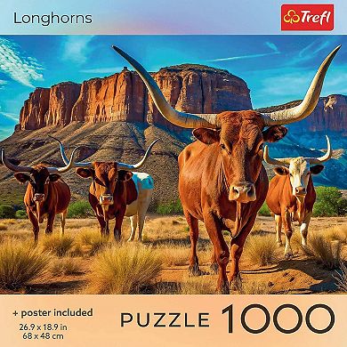 Trefl Red Longhorns 1000 Piece Puzzle