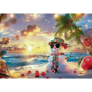 Trefl Red Paradise Snowman 1000 Piece Puzzle