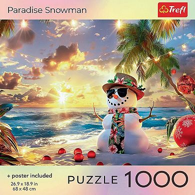 Trefl Red Paradise Snowman 1000 Piece Puzzle