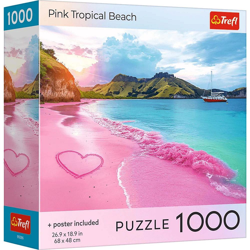Trefl Red Pink Beach Indonesia 1000 Piece Puzzle