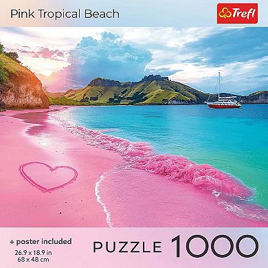 Trefl Red Pink Beach Indonesia 1000 Piece Puzzle